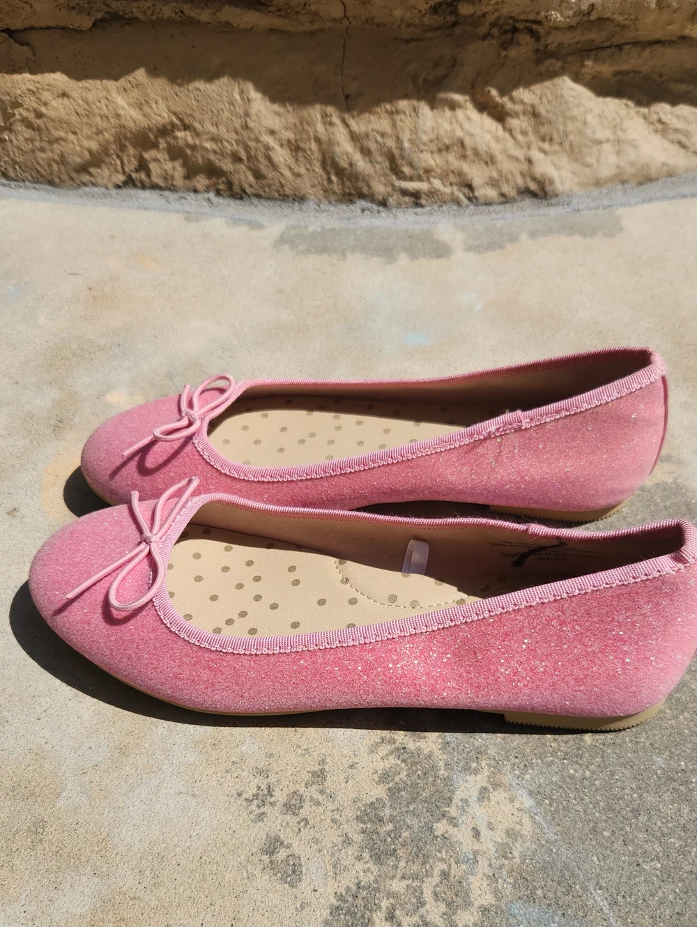 Cat And Jack Pink Sparkle Ballet Flats Size 3